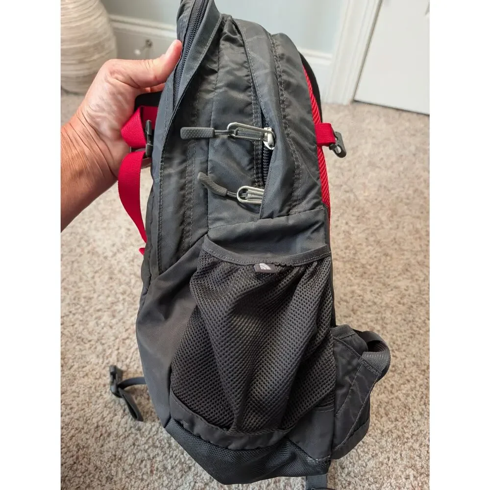 The North Face Borealis Backpack Unisex Large Gray Red Hiking School Travel Bag